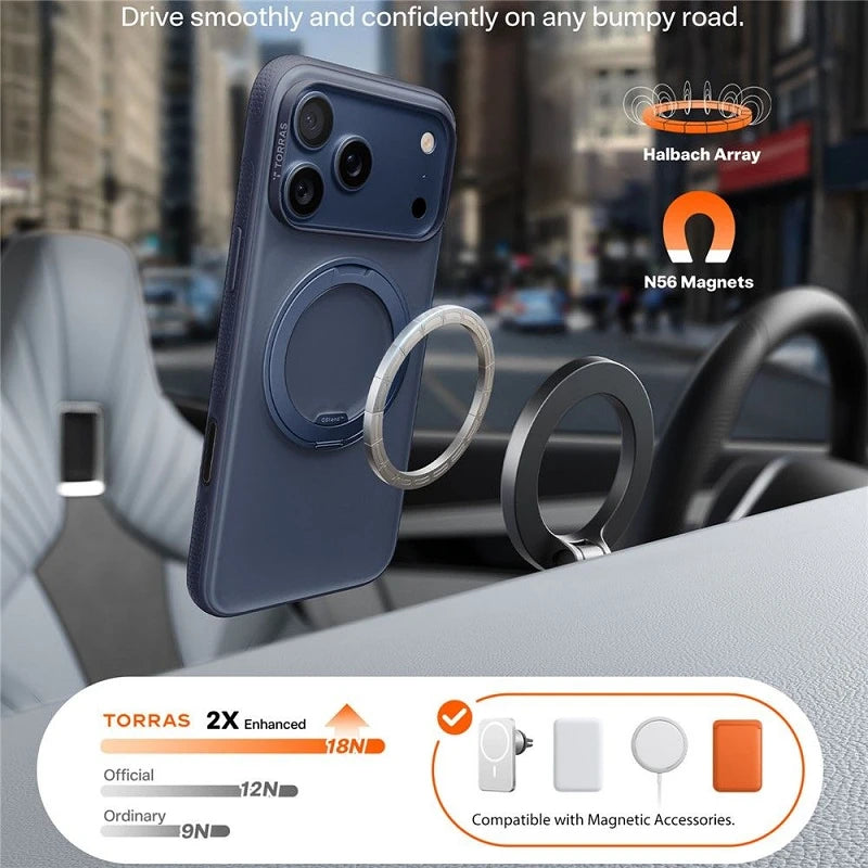 Torras Para iPhone 17 Pro Ostand R Série de Fitness Navy Azul