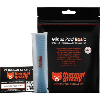 Thermal Grizzly Thermal Pad Minus Pad Basic 120 x20x2.0 mm(Pack 4)