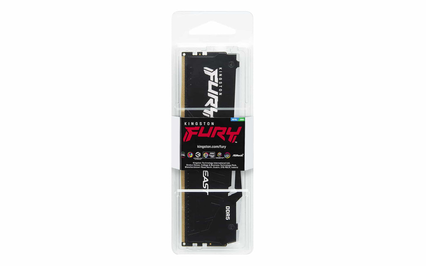 Memória Dimm kingston 32Gb Ddr5 6000Mhz CL36 Fury Beast RGB