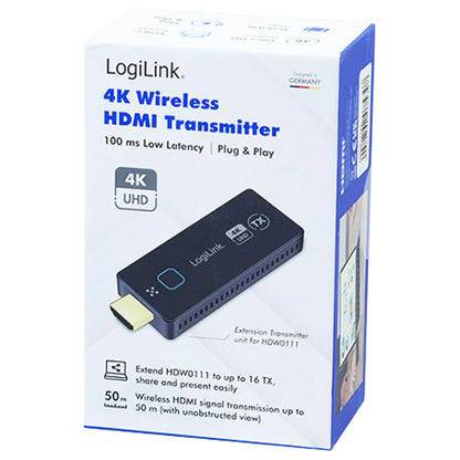 Logilink HDW0111AT - Transmissor de vídeo (TX) BYOD sem fio Wireless HDMI 4K - até 50m