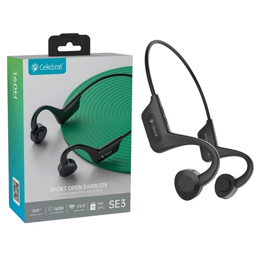 Fone de ouvido Celebrat SE3 Bluetooth 5.3 preto