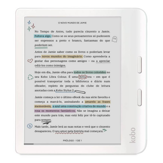 eReader Kobo Libra Colour 7” – eReader a Cores com Stylus | 32 GB | IPX8 | ComfortLight PRO