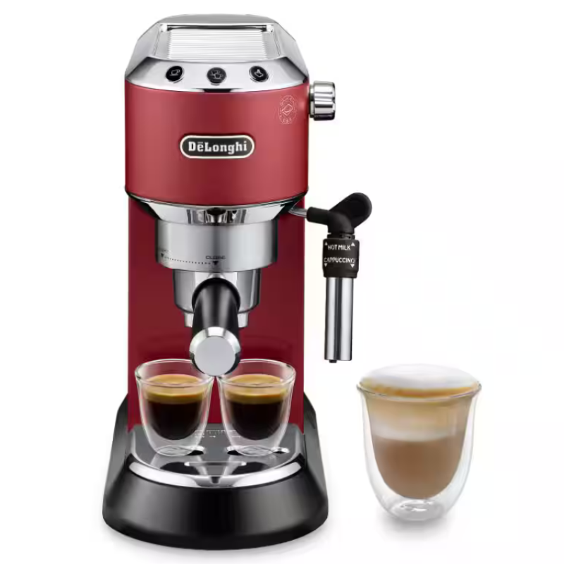 Máquina de Café Delonghi Espresso Manual Dedica Style Vermelho