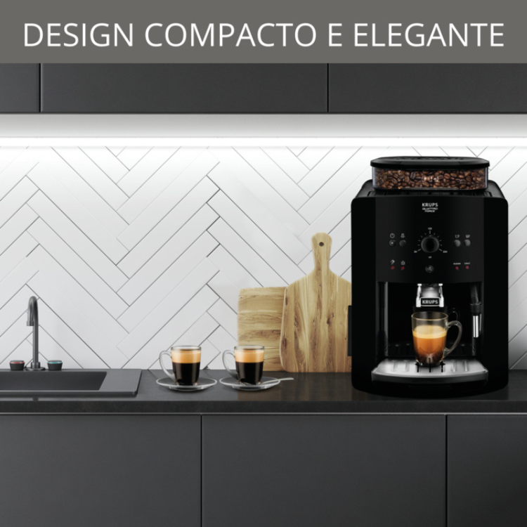 Máquina de Café Krups Espresso Automática Arabica Picto Preto