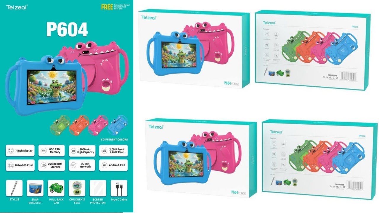 Tablet Telzeal P604 6GB/256GB 7" Wifi Laranja