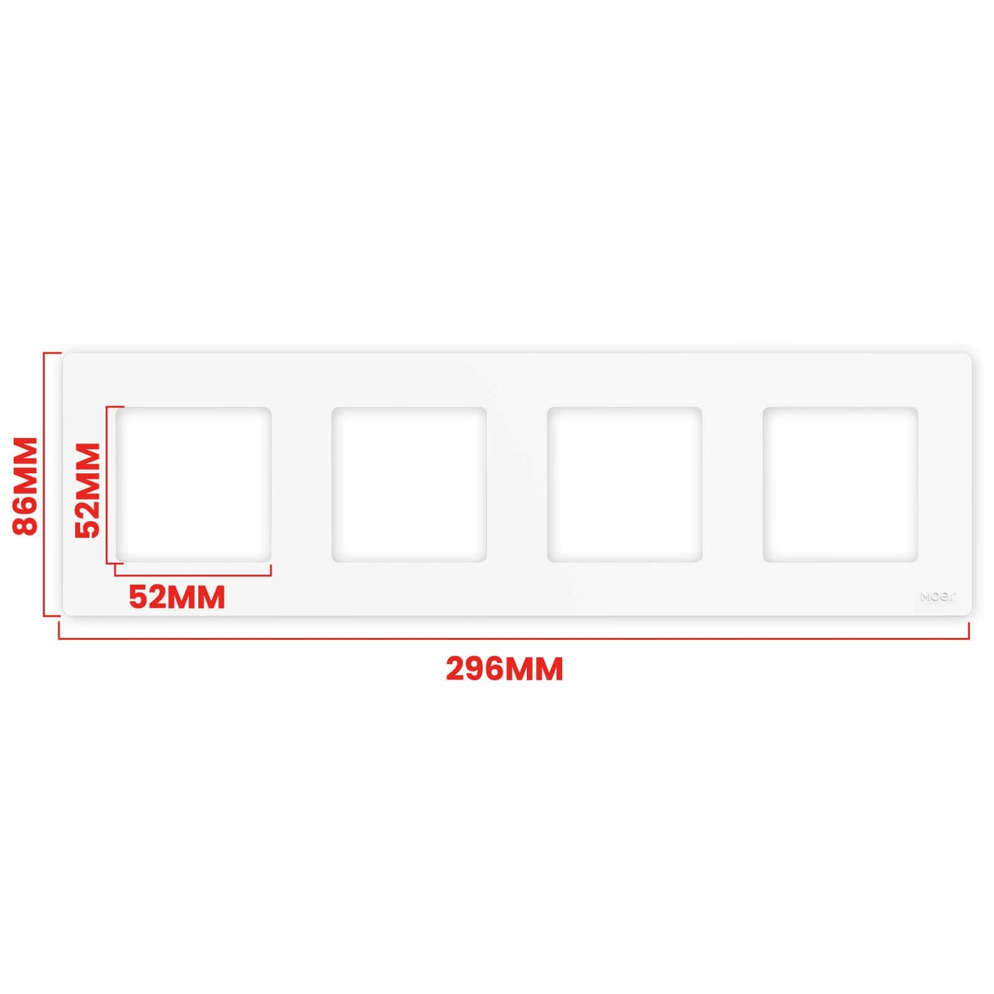 Frame de parede para 2, 3, 4  módulos MOES DO1 DO2 DO3 DO4