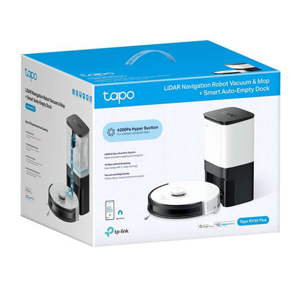 AspiradorTp-Link Aspirador Robot Tapo Rv30 Plus Branco/Preto + Base Station home cozinha CASA