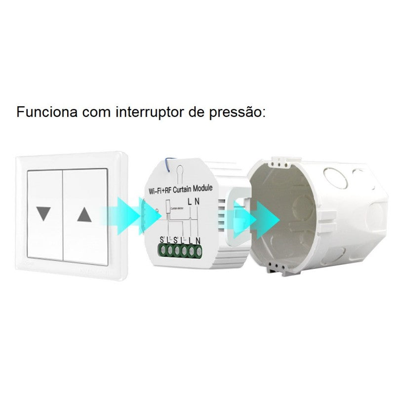Módulo de Estores Persianas WIFI + RF 433 comando vendido á parte