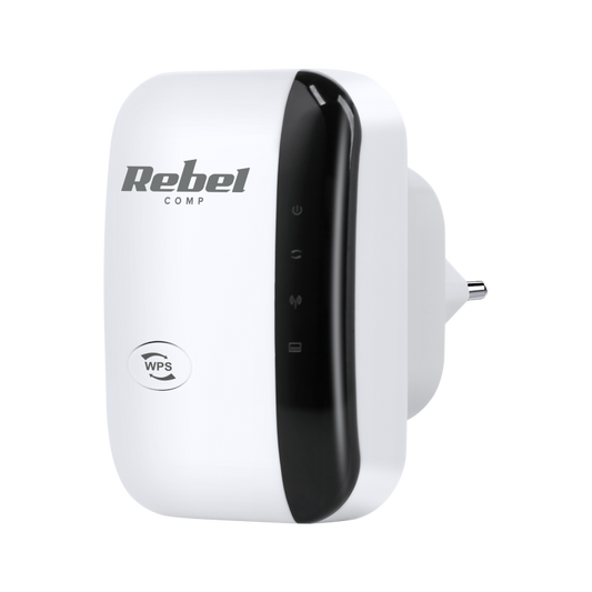 Rebel - Repetidor Sinal Wifi 2.4GHz 300Mbps Tomada RJ45 WPS