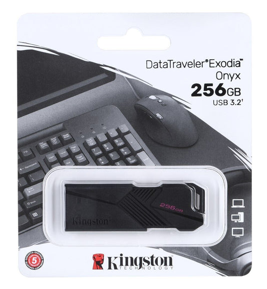 Kingston 256GB DataTraveler Exodia Onyx USB 3.2 Gen1 Preta