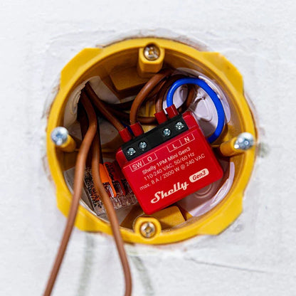 Shelly 1PM Mini Gen3 - Módulo para Interruptor de 1 botão com Monitorização de Energia WiFi/BT