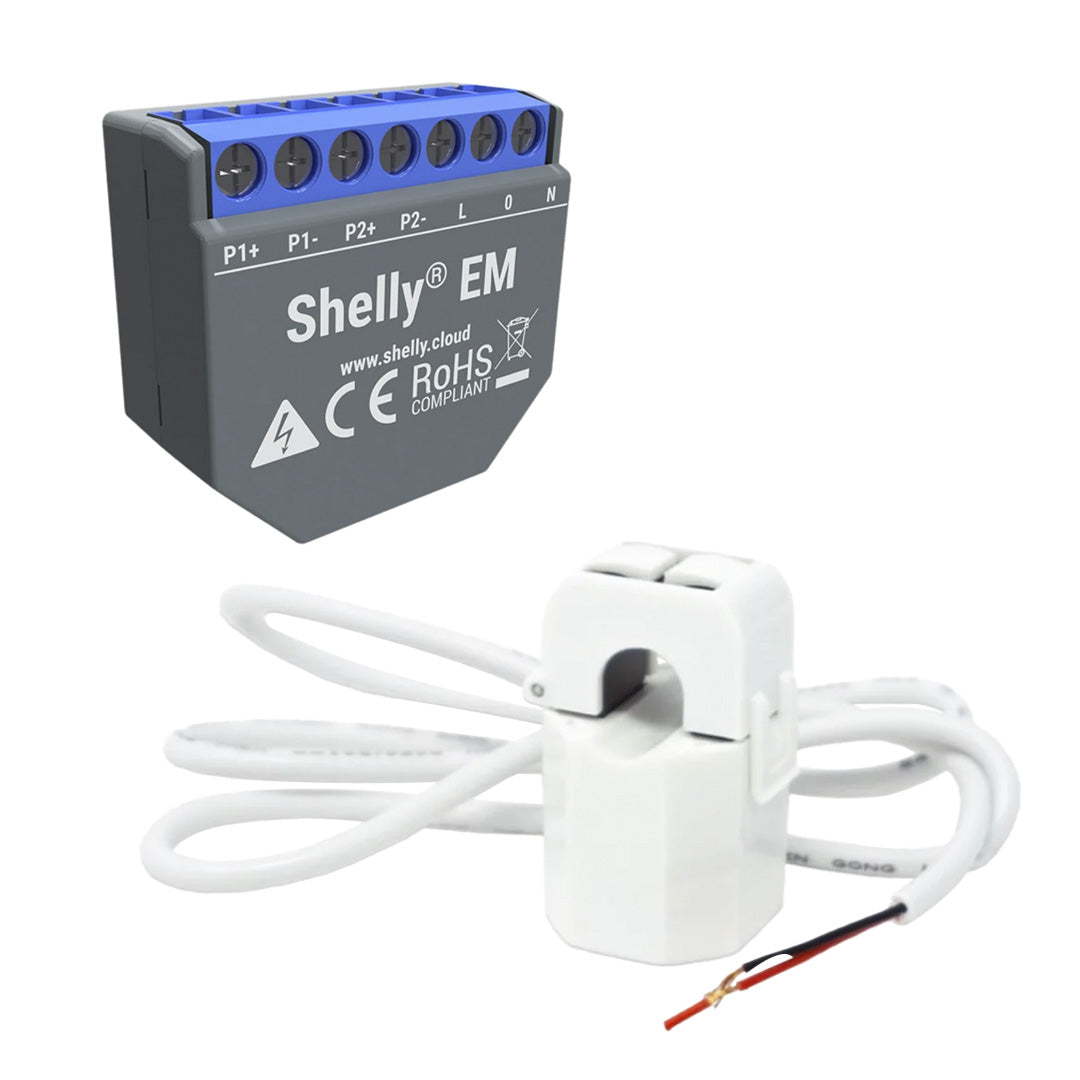 Shelly EM + Núcleo 50A Módulo WiFi