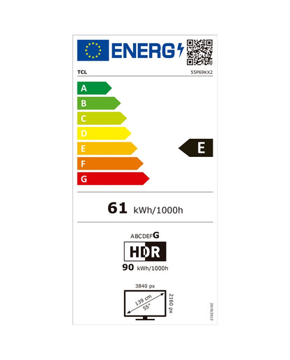 TV TCL 55" 55P69K UHD4K  Smart TV